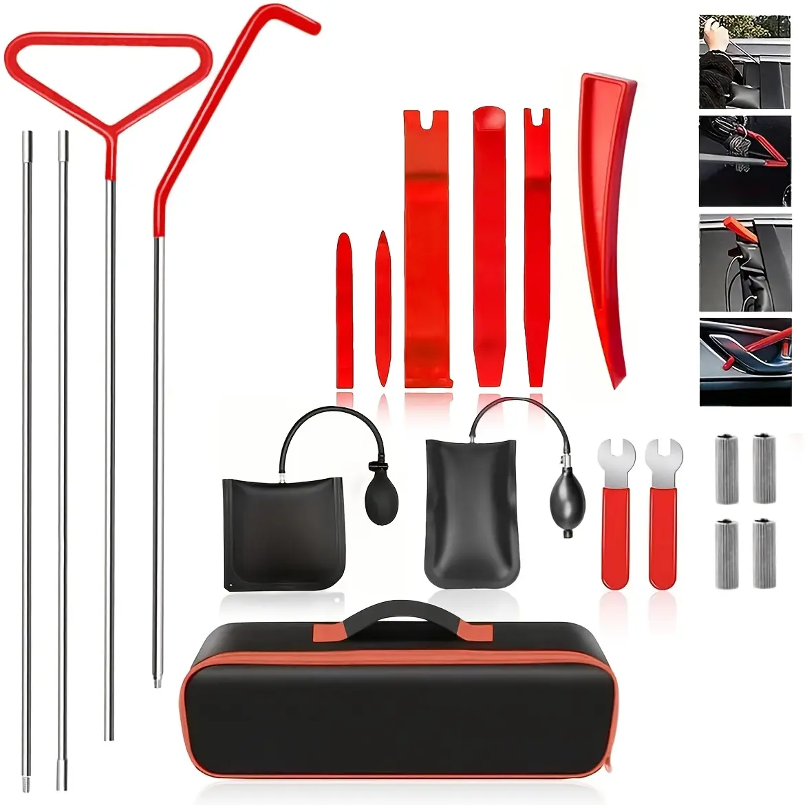 Portable 17-Piece/22-Piece Automotive Car Tools Kit Set, Mechanics Essential for Car & Truck Repair and Maintenance Accessories