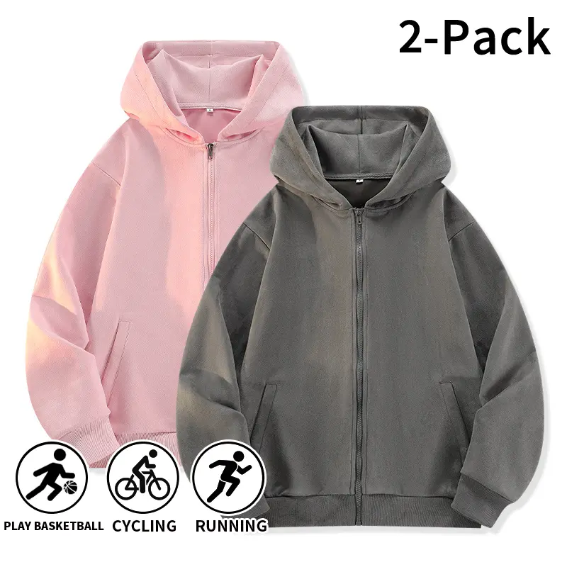 Men Suede Zip‑Up Hooded Sweatshirt Autumn Winter, Warm Soft Full Zip Hoodie With Side Pockets, Loose Street Jacket For Workout, Basketball, Cycling, Running & Everyday Wear dream hoodies