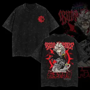 GeeksRule4U Retro Vintage Limited Edition Rudo Gachiakuta Anime Short-Sleeve T-Shirt, 100% Premium Cotton, Round Neck, Casual, Distressed, Festive, Relaxed-Oversized Fit, S-5XL, American-Made Classic Look