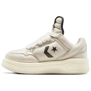 Converse Rick Owens x DRKSHDW TURBOWPN Low 'Pelican' Men's Round Toe Lace-Up Sneakers All Seasons Comfortable Streetwear