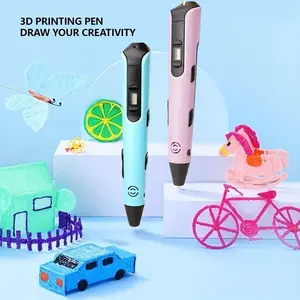 3D Printing Drawing Pen Kit with Pla Materials, Type-C Cable/base/instruction Manual, Multi-Mode DIY Craft Tool, Creative Holiday Gift