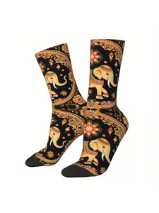 Thai Elephant Sock Printed Man Polyester