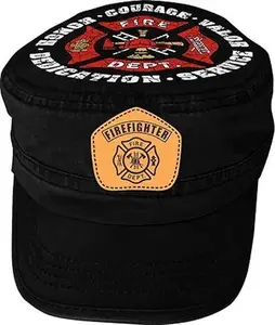 Fire Department RETIRED Patriotic Cap – Adjustable American Hero Military Cap | Unique Design (U.S. Patent Pending)