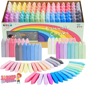 90 PCS 30 Colors Cone Shaped Sidewalk Chalk for Kids Jumbo Washable Non-Toxic Dustless Chalk for Outdoor Art Painting Blackboard Playground