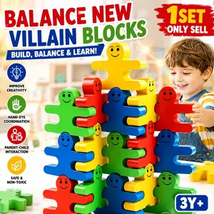 1 set of colorful stacking balance blocks, Blocks Tower Game, balance thinking and math educational tools, color recognition/cognitive learning development, a great early education teaching material