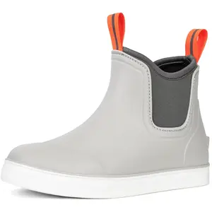 Women's Deck Boots Waterproof Ankle Rain Boots Outdoor Fishing Garden Boots for Women Anti-Slip Lightweight Comfortable Work Shoes