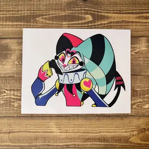 5x5 Weatherproof Car Decal Fizzarolli Helluva Boss