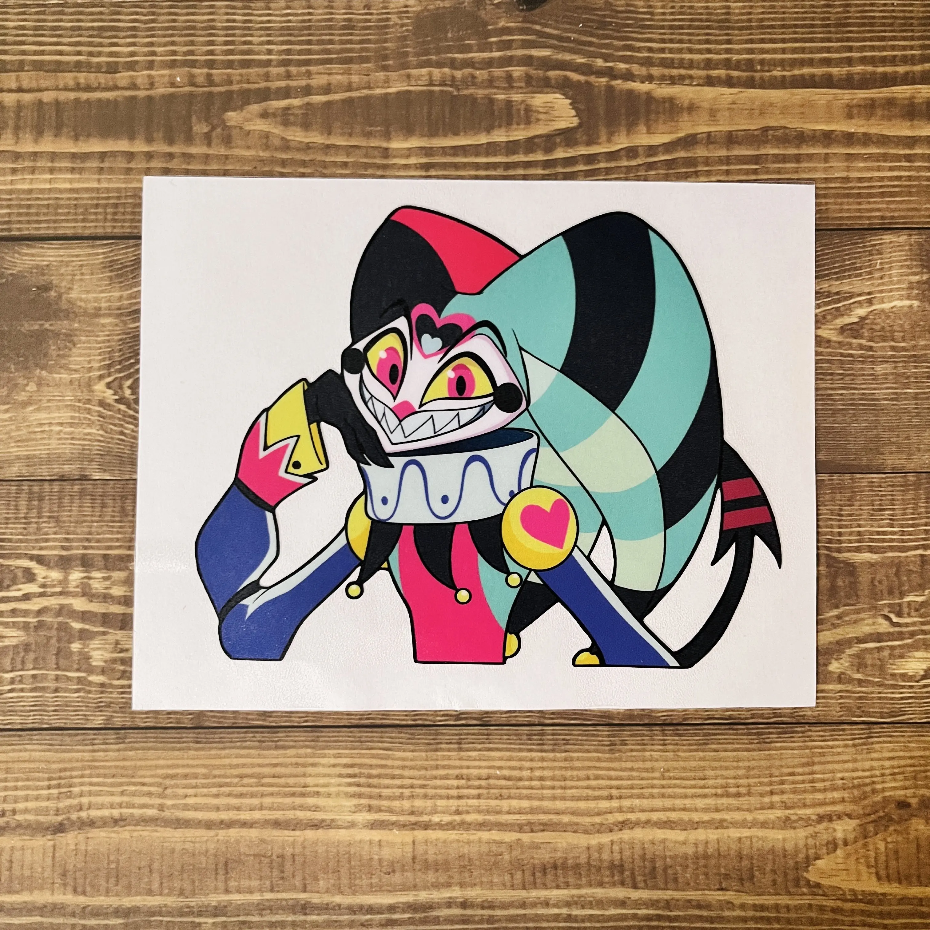 5x5 Weatherproof Car Decal Fizzarolli Helluva Boss