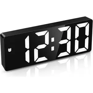 Digital  Clock Large Display, Upgraded LED  for Bedroom, Type-C/  Bedside  Clock with Snooze, 12/24H, 5 Levels Adjustable Brightness, DST, Desk Clock for , Office