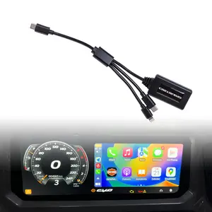 Motorcycle Wireless CarPlay Adapter Compatible with Harley 121 CVO Touring, 2023 CVO 2024 Street Glide, Road Glide Special, Plug and Play, Black