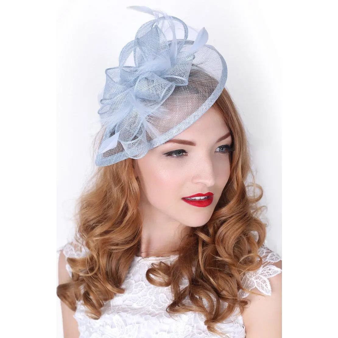 Penny Fascinator - Light Blue