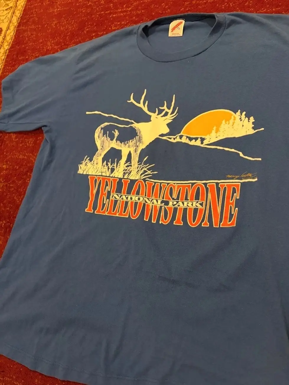 Vintage 1990 Yellowstone Nature Shirt Single Stitch T-Shirt Adult XL JERZEES S