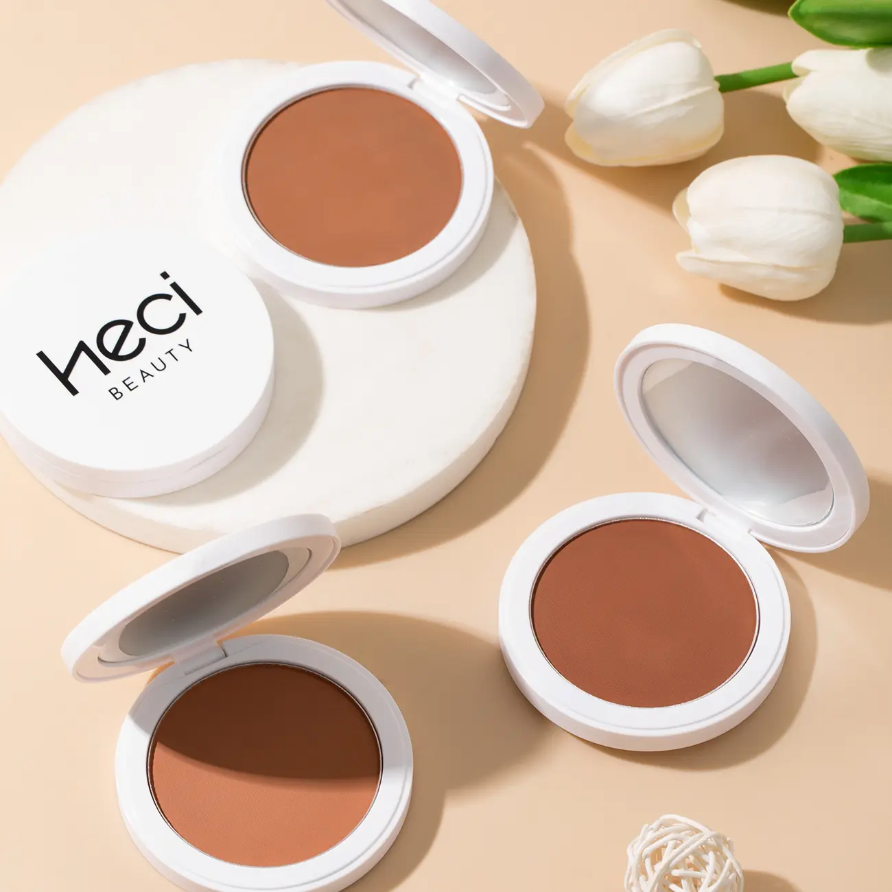 Highly Pigmented Bronzer Powder, Compact, Easy Makeup Essential for Teens & Beginners, Natural Finish Face Contouring, Daily Use Cosmetics, Facial Contouring Makeup, Face Bronzers