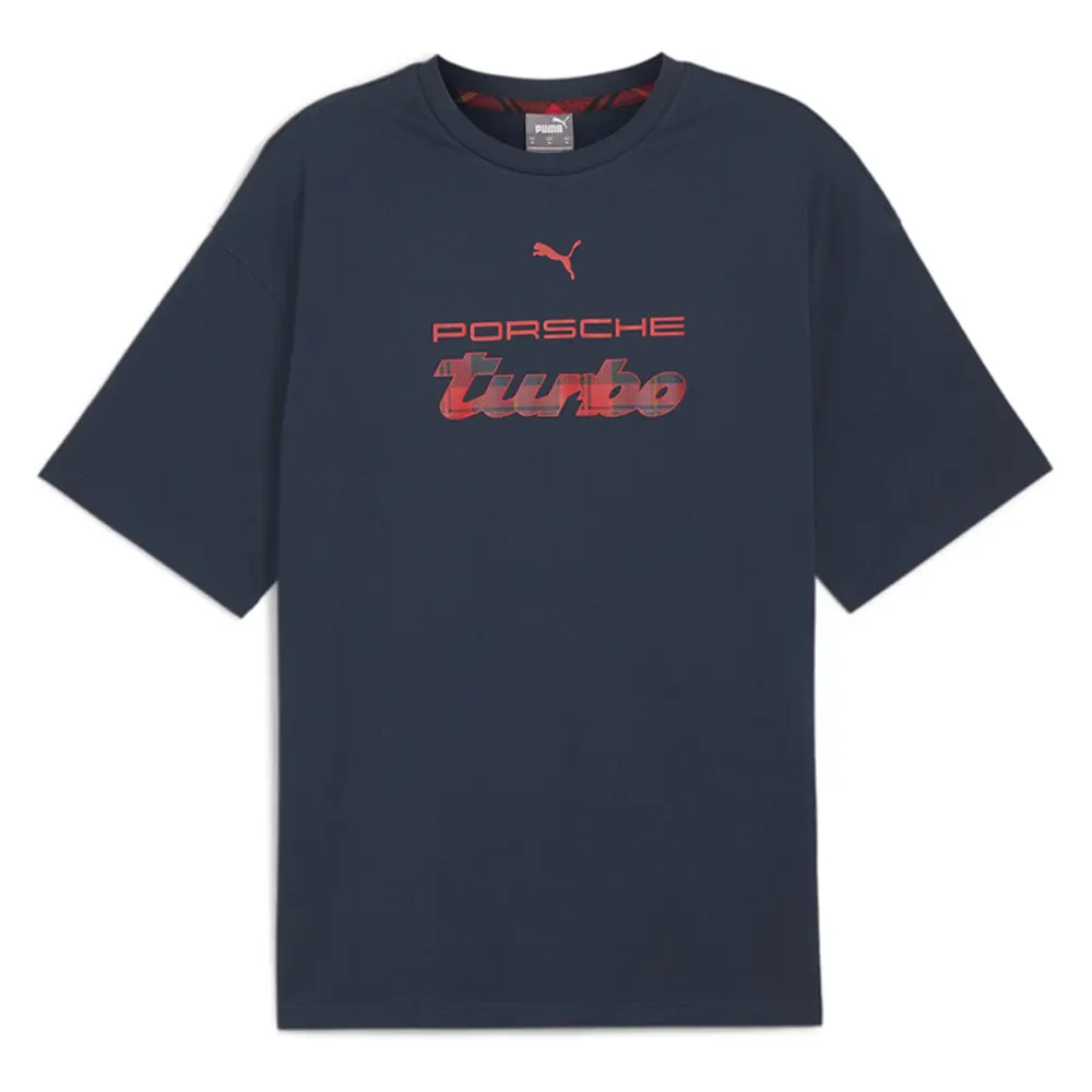 PUMA Mens Porsche Legacy Statement Logo Crew Neck Short Sleeve Casual Tops Casual - Blue