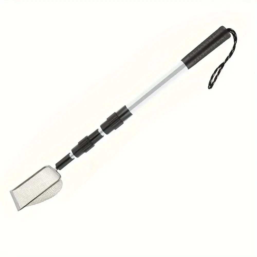 1 Pcs Stainless Steel Telescopic Sand Sifter Shovel – Shark Tooth Design, Multi-Functional Beach & Cat Litter Tool, Durable Treasure Hunting & Seashell Scoop, Portable Expandable Handle, Perfect for Outdoor Adventures, Sand Play & Garden Digging