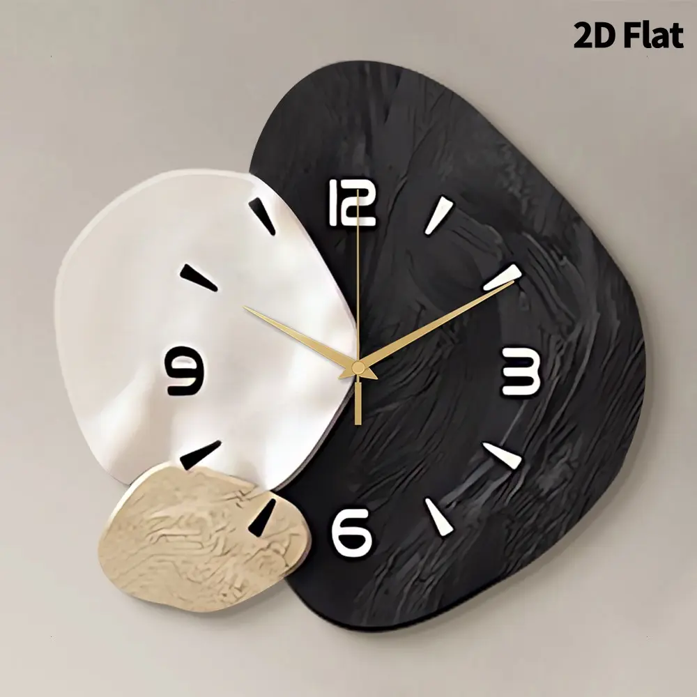 Abstract Creative Wall Clock, Silent Movement, No Tick-Tick Sound, Perfect for Living Room, Bedroom, Office, Kitchen, Hotel, Dormitory, Cafe, Home Decor