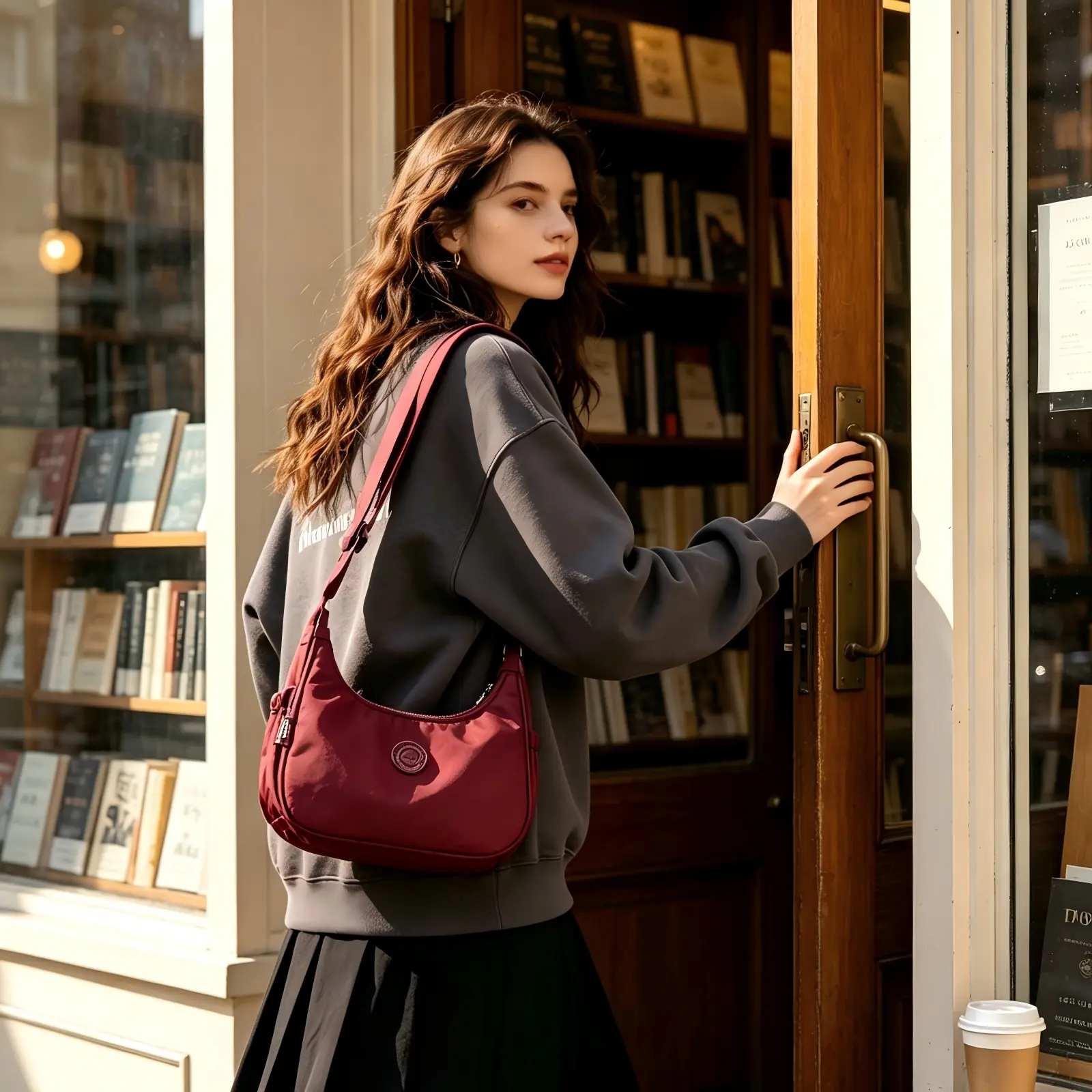 2026 New Women's Mini Oxford Storage Bag - Top Handle, Adjustable, Collapsible, Durable, Dustproof, Compact, Multi-Use Crossbody Bag for Outdoors, Work