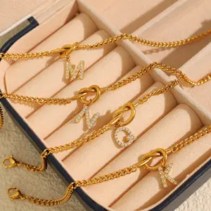 Fashion single jewelry 26 letters models bracelet men and women with the same bracelet