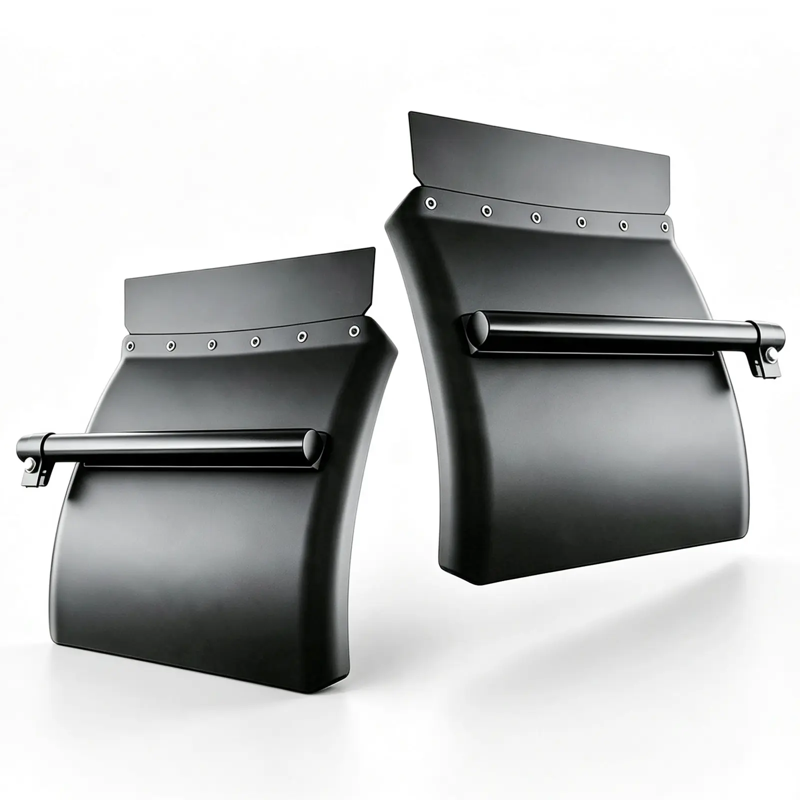 24"x24" Poly Quarter Fenders for Semi Truck  Heavy Duty Black Quarter Fenders Set Universal Truck (2pcs )