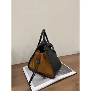 UrbanMuse Women's Calf Skin Leather Satchel - Structured Design with Adjustable Leather Straps & Soft Velvet Panels - Perfect for Everyday Use