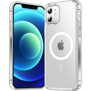 Entronix [Magnetic] Case Compatible with iPhone 12/12 Pro - [Hard Back] Thick Clear