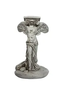 White Tall Angel Sphere Holder
