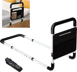 Bed Rails for Elderly Adults - Bed Assist Rail Medical Bed Support Bar Mobility Assistant with Free Storage Bag and Fixing Strap, Fit King, Queen, Full, Twin