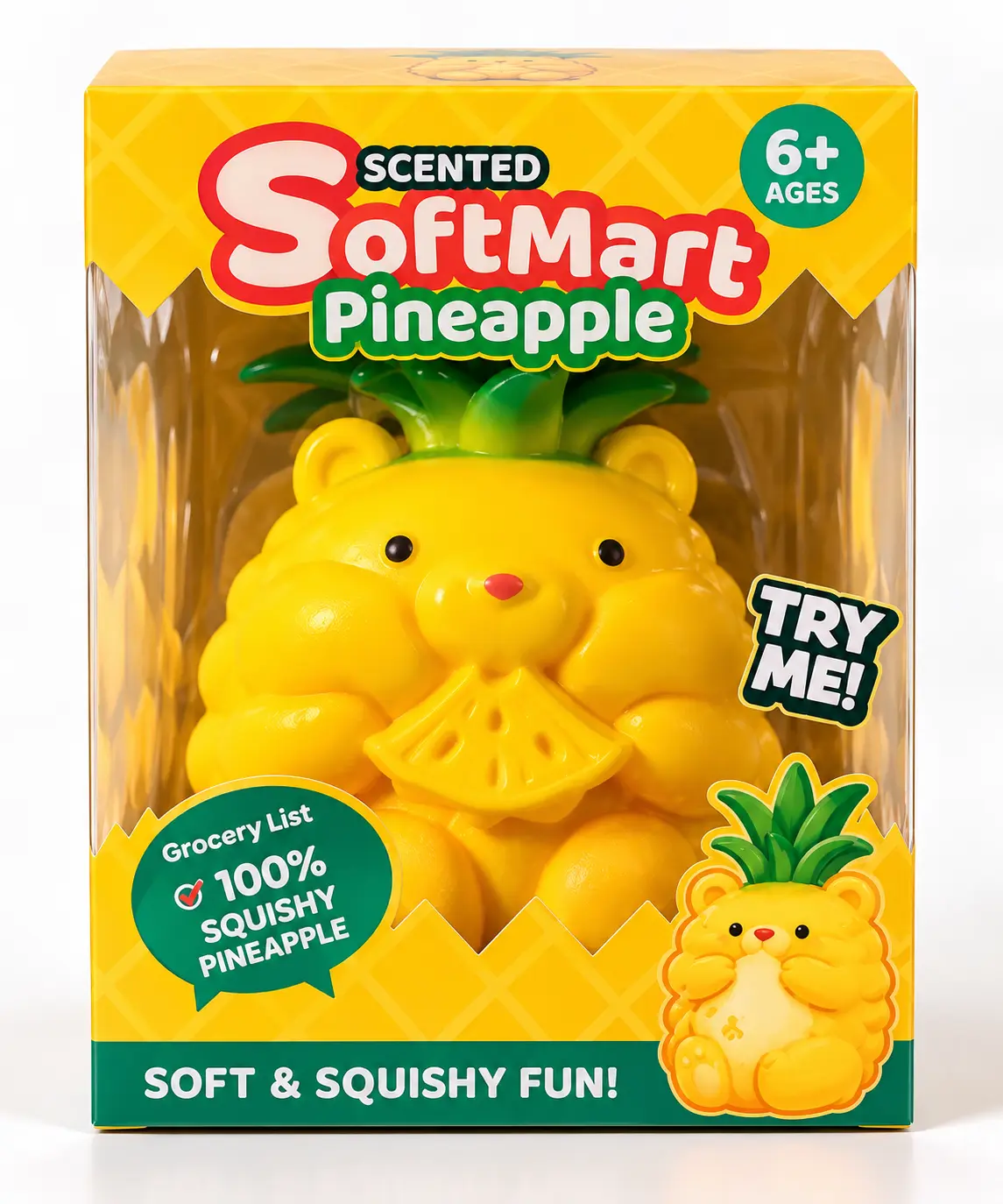 Pineapple Bear Cream-Filled Squishy Toy