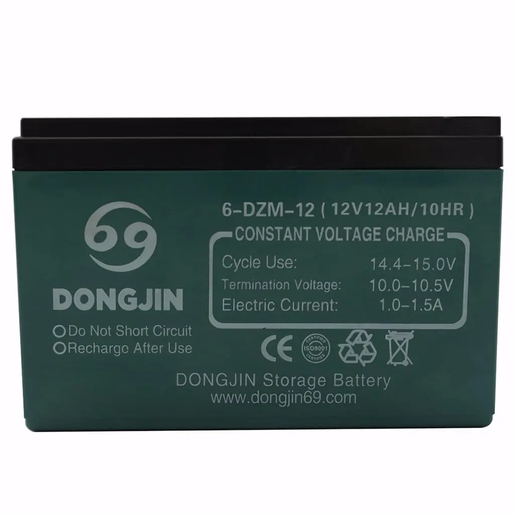 12V 12Ah Motorcycle Battery 6-DZM-12 SLA 10Hrs for Electric Scooter Go Kart E Bike Razor Pit Dirt Bike ATV UTV Drift Trike Golf Cart Quad Buggy Maintenance Free Rechargeable Powersports Battery Box