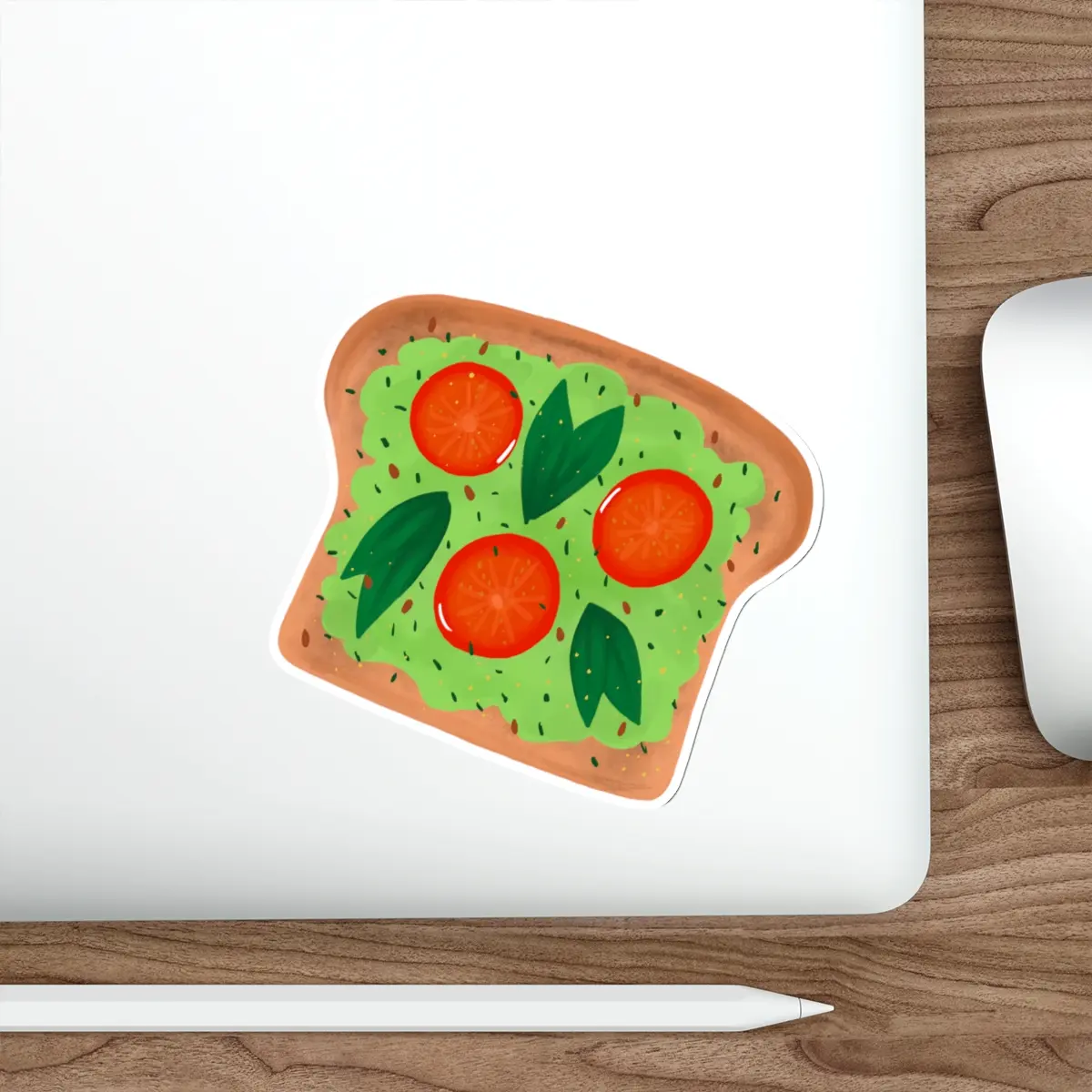 “Avocado Toast & Tomatoes” Illustration Die-Cut Water-resistant Vinyl Stickers