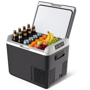 Portable Car Refrigerator 19QT – 18L Compressor Cooler & Freezer for Road Trip, Camping, Tailgate, and Truck, Rapid Freezing -4°F to 68°F, 12/24V