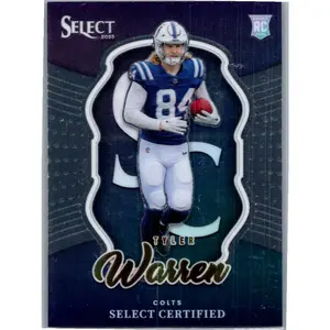 2025 Panini Select #8 Tyler Warren Select Certified Rookies
