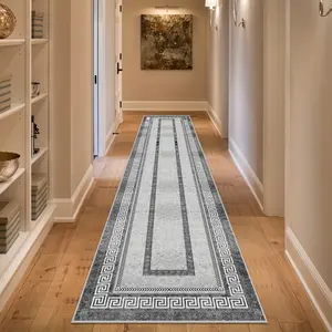 1pc European Retro Ethnic Style Hallway Runner, Easy-Care Kitchen Entrance Mat, Machine Washable Balcony Laundry Room Rug, Suitable for Stair Home Decor Carpet