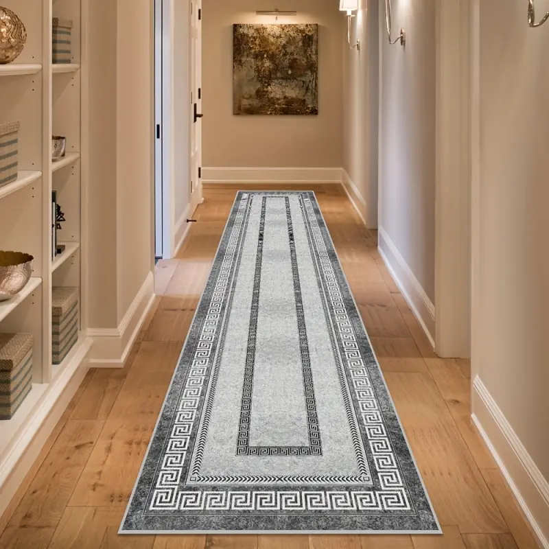 1pc European Retro Vintage Decorative Indoor Rug - Machine-Wash Easy-Care Carpet, Ideal for Hallways Kitchens Home Decor