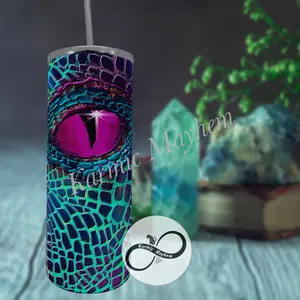 Teal Dragon Eye Tumbler