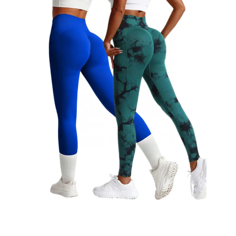 Women's Leggings 2 Pack, Colorful Tie Dye High-Rise Tummy Control Tights for Workout & Yoga, Flexible High-Stretch Fabric, Leggings Women, Elastane Leggings