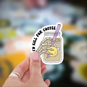 I'd Kill for Iced Coffee Sticker