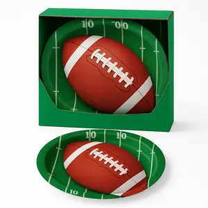 Game Day Oval Paper Plates - 12" (Case of 10)