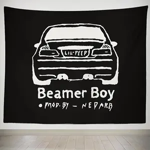 1pc Musical Themed "Beamer Boy" Tapestry, Peach Skin Velvet Wall Hanging for Bedroom Decor, Indoor Woven  Tapestry with Other Patterns  Power-Free Room Decoration