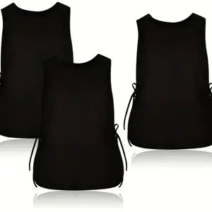 Black Apron with Two Spacious Pockets, Designed for Artists And Suitable for Painting And Cleaning Tasks. The Apron Is Approximately 19.49 by 25.98 Inches in Size. Womenswear Clothes Workwear Uniforms Vest