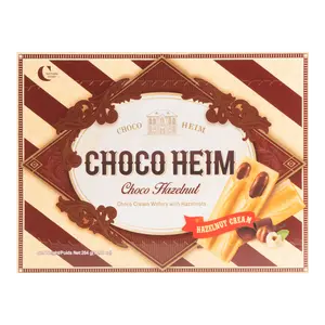 CROWN Korean Chocolate Hazelnut Cream Wafer Cookies 10 oz