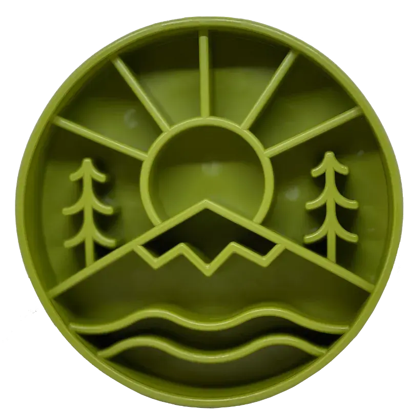 SodaPup Great Outdoors eBowl Enrichment Slow Feeder Bowl for Dogs 8” Wide X 8” Tall Segmented Design for Healthy Eating & Digestion - Feeding
