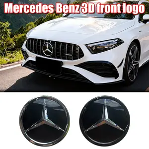 Mercedes-Benz Car Front Emblem Replacement, Reinforced Thickened Front Badge, Custom Front Decal for C300 C43 Amg C450 Amg