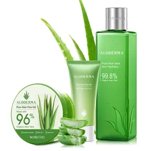 All Purpose Aloe Vera Gel Set - 3 Pieces - Skin Hydrator, 200g Aloe Vera Gel & 45g Aloe Gel Travel Size