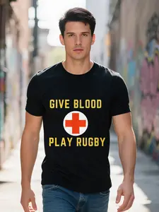Give Blood Play Rugby Sports Health Gift T Shirt g