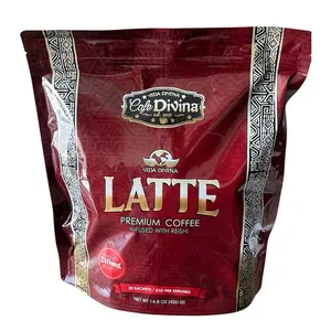 Latte Premium Coffee Infused with Reishi - Premium Coffee Beverage Organic Bean