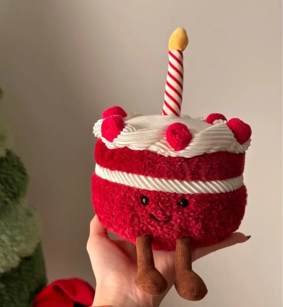 Cute Fruit & Dessert Plush Toy, Soft Stuffed Strawberry, Peach, Cherry, Lemon, Watermelon, Avocado, Pineapple, Birthday Cake, Cupcake, Donut, Cookie & Ice Cream Plushie, Kawaii Room Decor, Birthday Gift for Kids, Girls & Plush Lovers