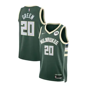 Nike 2022 Icon Edition AJ Green Milwaukee Bucks Swingman Jersey