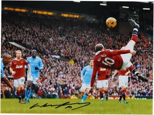 Wayne Rooney Manchester United Autographed 12" x 16" Bicycle Kick Photograph - Fanatics Authentic Certified