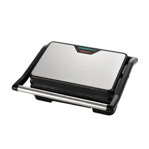Electric Panini Press Grill - Non-Stick Household Kitchen Gadget, Indoor Countertop Maker for Burgers, Steaks and Paninis